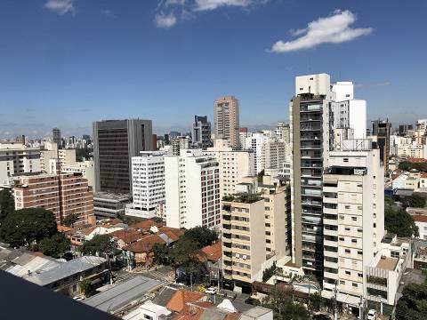 VISTA de Sala / Conjunto à venda, Padrão com 32 m², e 1 vaga em Pinheiros - São Paulo