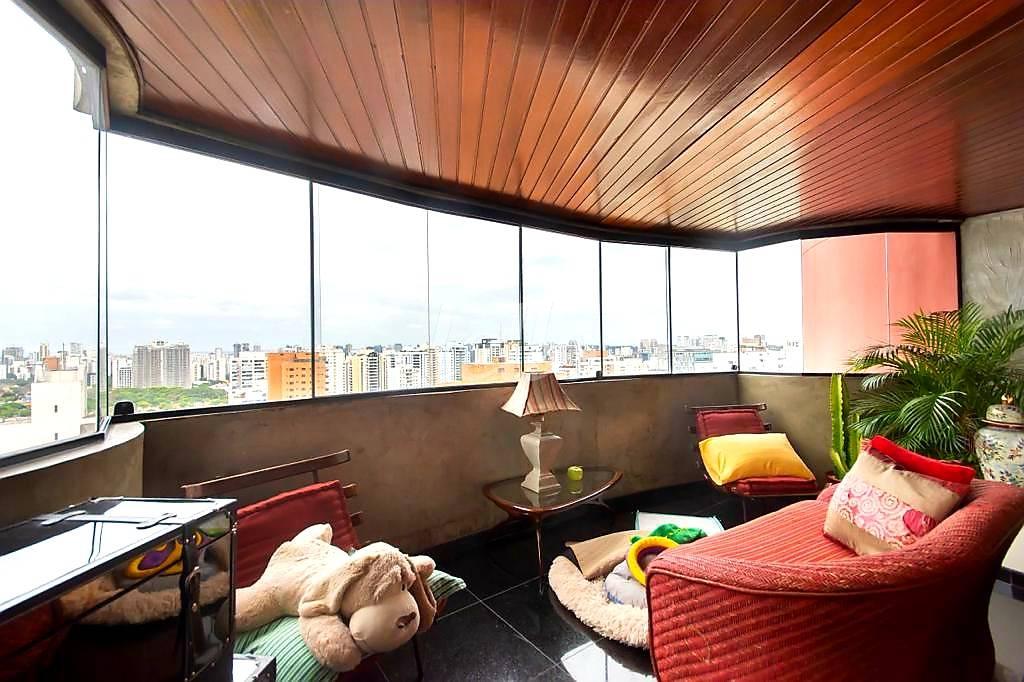 VARANDA de Apartamento para alugar, Duplex com 400 m², 4 quartos e 4 vagas em Indianópolis - São Paulo