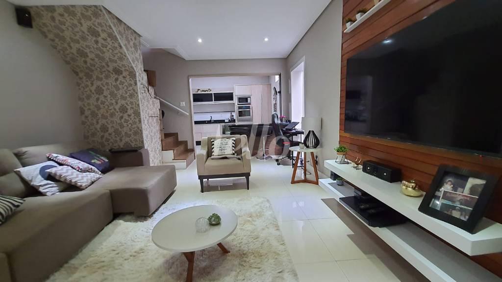 SALA ESTAR de Casa à venda, sobrado com 104 m², 2 quartos e 2 vagas em Vila Canero - São Paulo