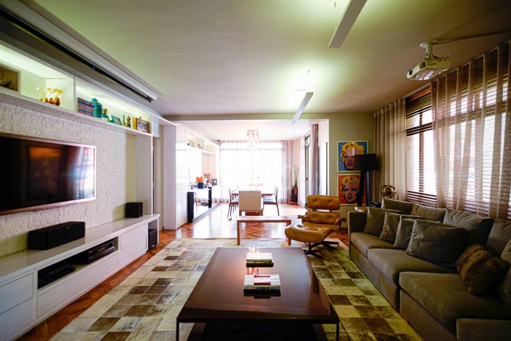 SALA de Apartamento para alugar, Padrão com 215 m², 4 quartos e 3 vagas em Pinheiros - São Paulo