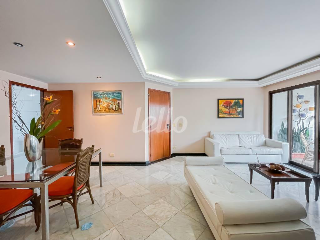 SALA de Apartamento à venda, Padrão com 125 m², 3 quartos e 3 vagas em Vila Clementino - São Paulo
