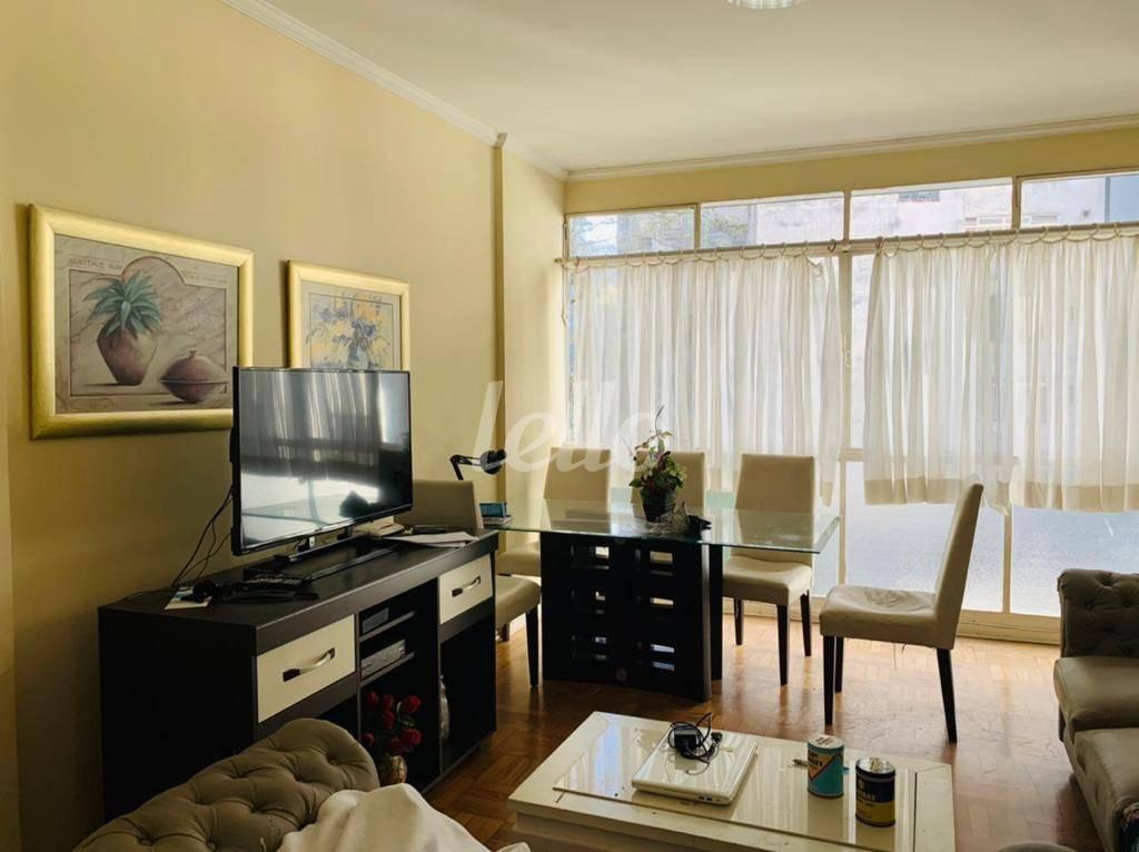 SALA de Apartamento à venda, Padrão com 110 m², 3 quartos e 1 vaga em Higienópolis - São Paulo