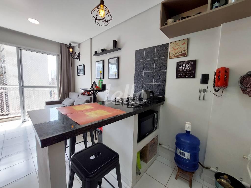 COZINHA de Apartamento à venda, Padrão com 32 m², 1 quarto e em Brás - São Paulo