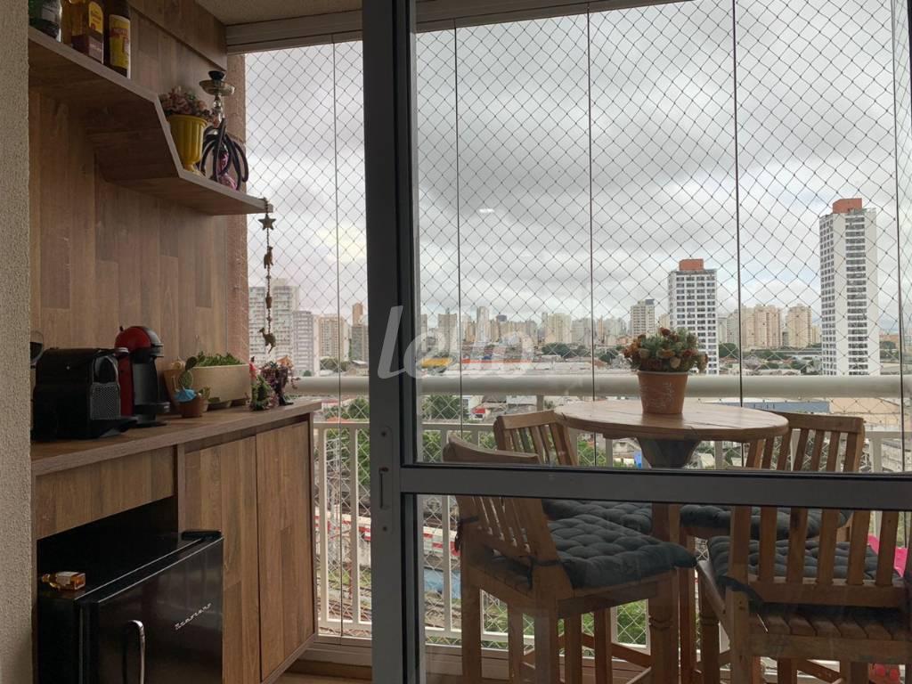 VARANDA de Apartamento à venda, Padrão com 65 m², 2 quartos e 1 vaga em Brás - São Paulo