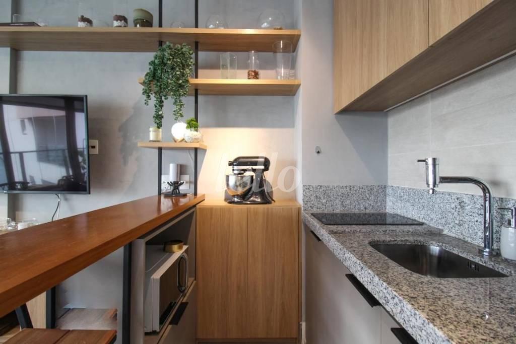 COZINHA de Apartamento para alugar, Studio com 40 m², 1 quarto e 1 vaga em Itaim Bibi - São Paulo