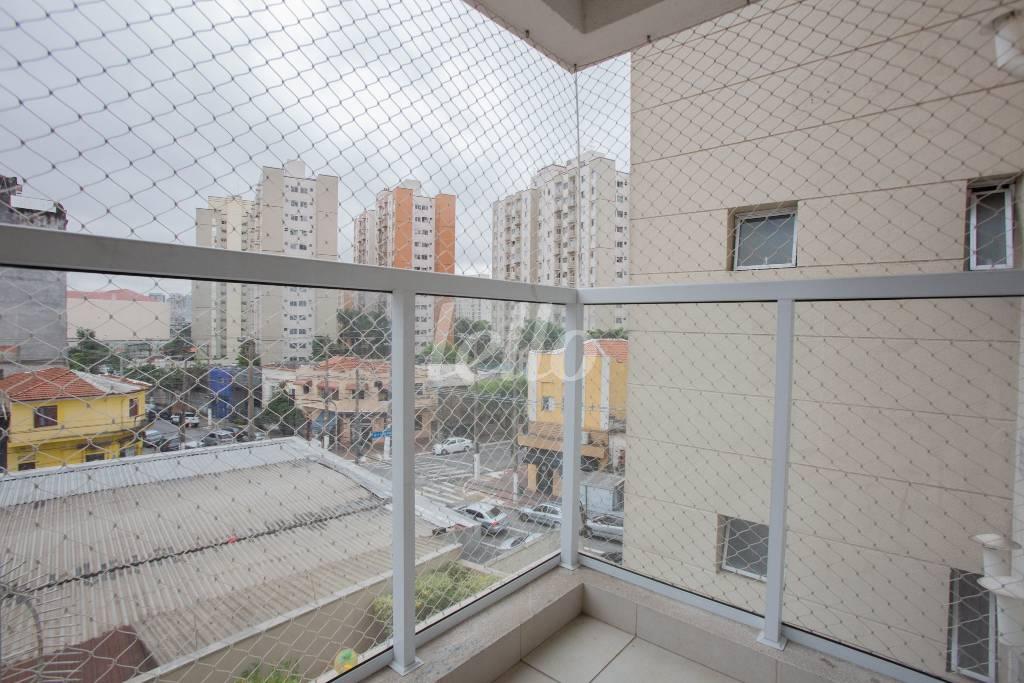 VARANDA de Apartamento à venda, Padrão com 38 m², 1 quarto e 1 vaga em Cambuci - São Paulo