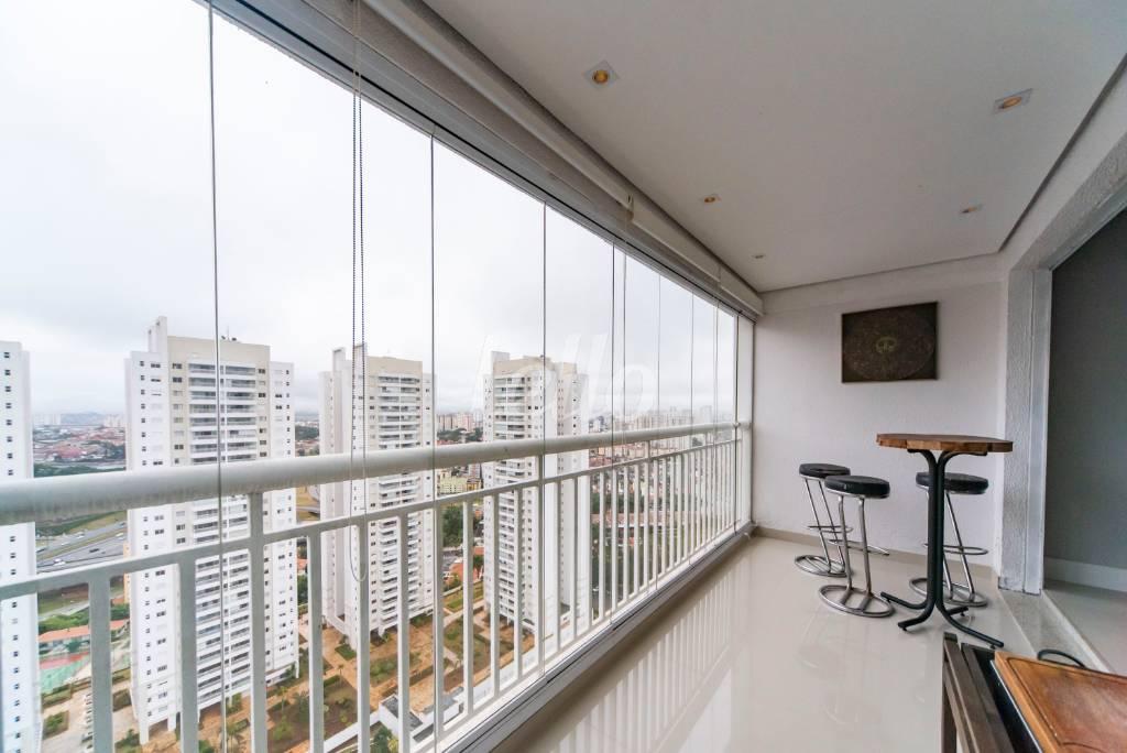 VARANDA DA SALA de Apartamento à venda, Padrão com 91 m², 2 quartos e 2 vagas em Vila Lusitânia - São Bernardo do Campo