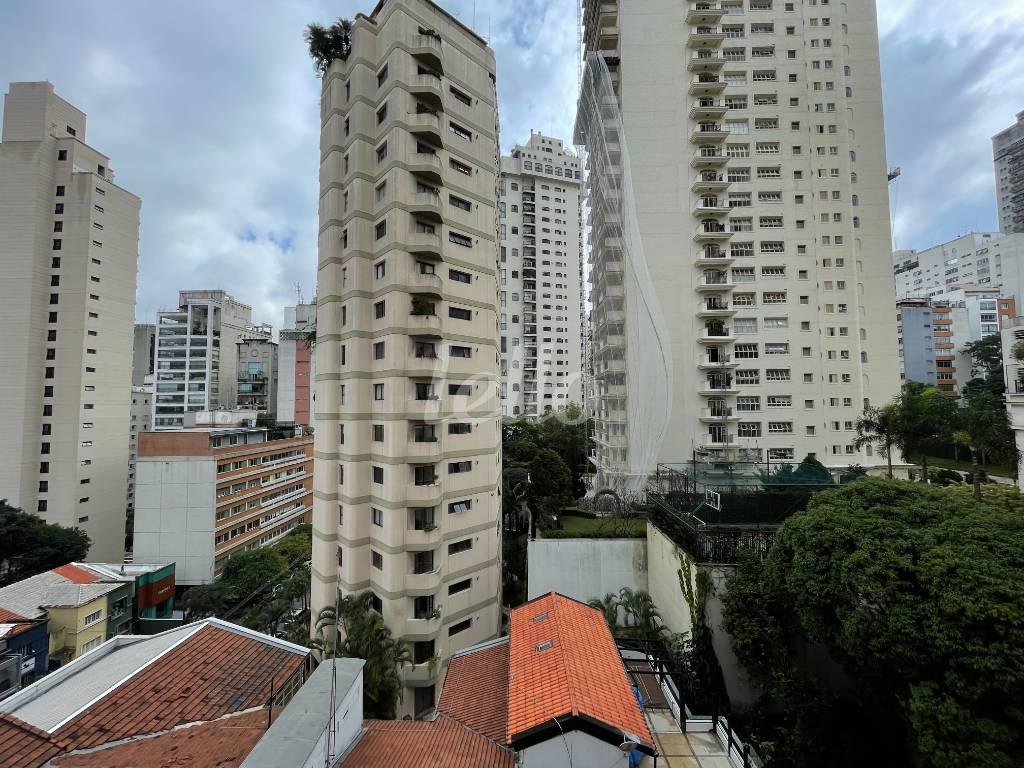 VISTA DA VARANDA de Apartamento à venda, Flat com 42 m², 1 quarto e 1 vaga em Jardim Paulista - São Paulo