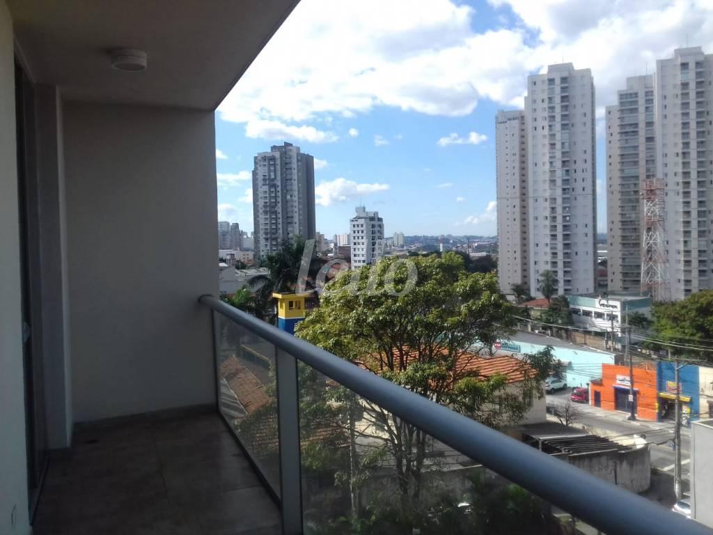 VARANDA de Apartamento à venda, Studio com 38 m², 1 quarto e 1 vaga em Vila Augusta - Guarulhos