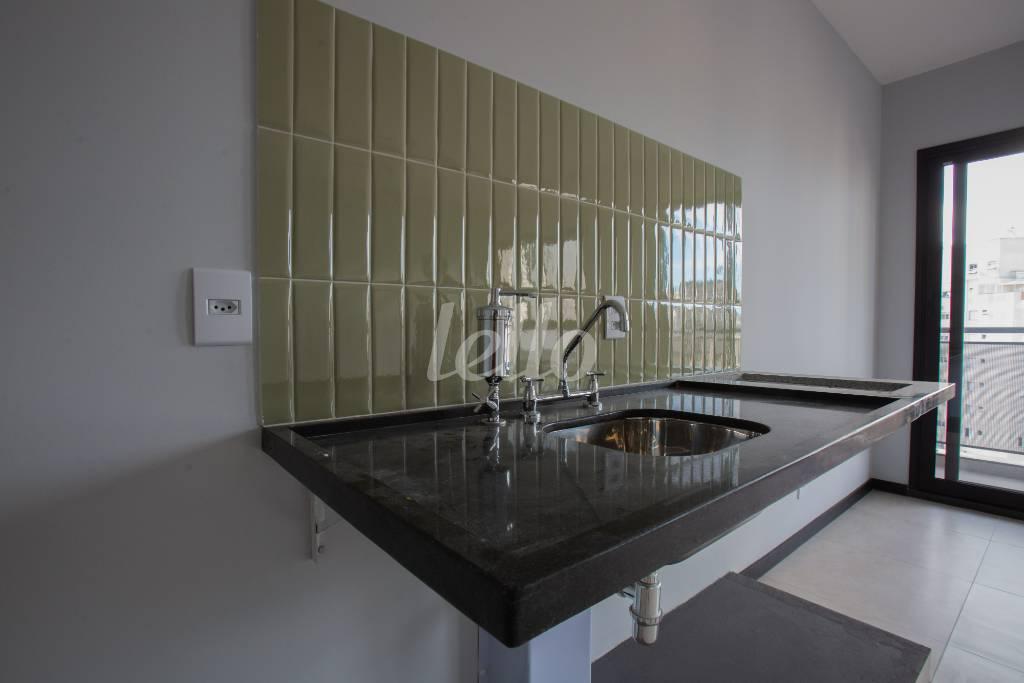 COZINHA de Apartamento para alugar, Padrão com 30 m², 1 quarto e 1 vaga em Vila Buarque - São Paulo
