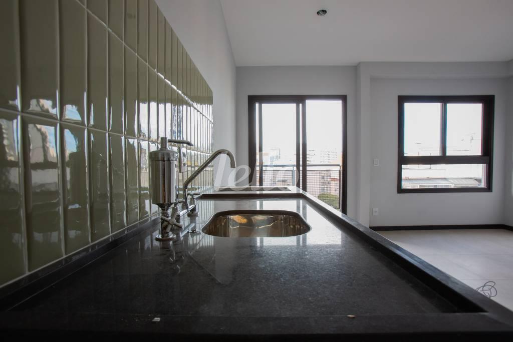 COZINHA de Apartamento para alugar, Padrão com 30 m², 1 quarto e 1 vaga em Vila Buarque - São Paulo