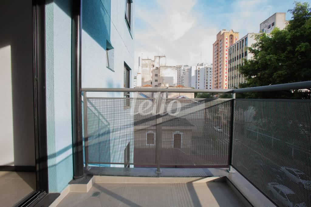 VARANDA de Apartamento para alugar, Padrão com 35 m², 1 quarto e 1 vaga em Vila Buarque - São Paulo