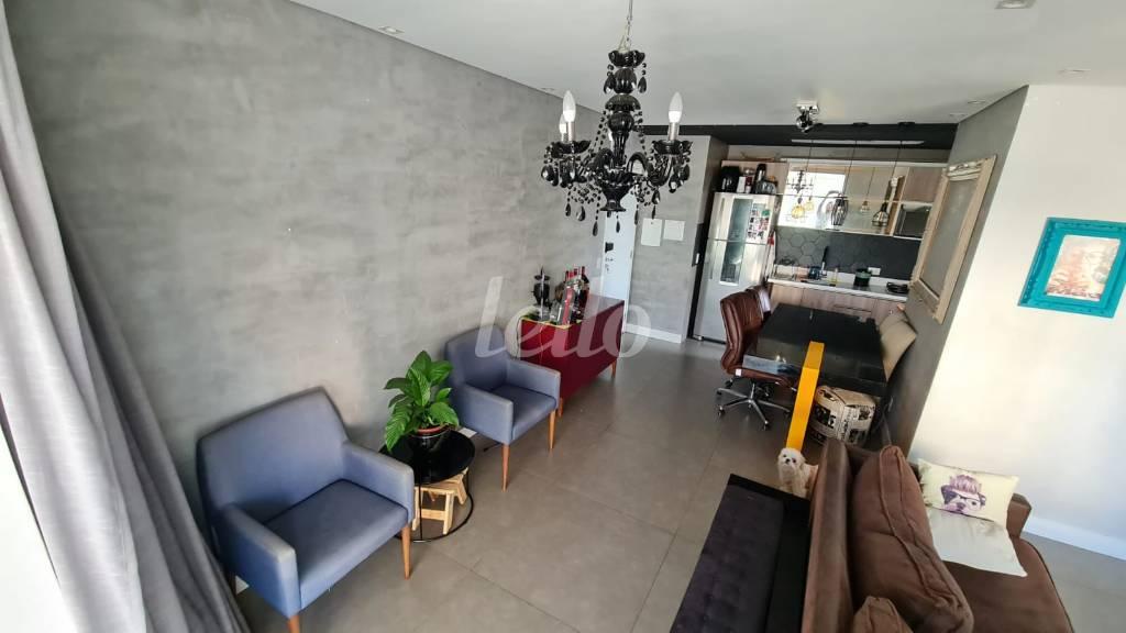 SALA DOIS AMBIENTES de Apartamento à venda, Padrão com 73 m², 3 quartos e 2 vagas em Mooca - São Paulo