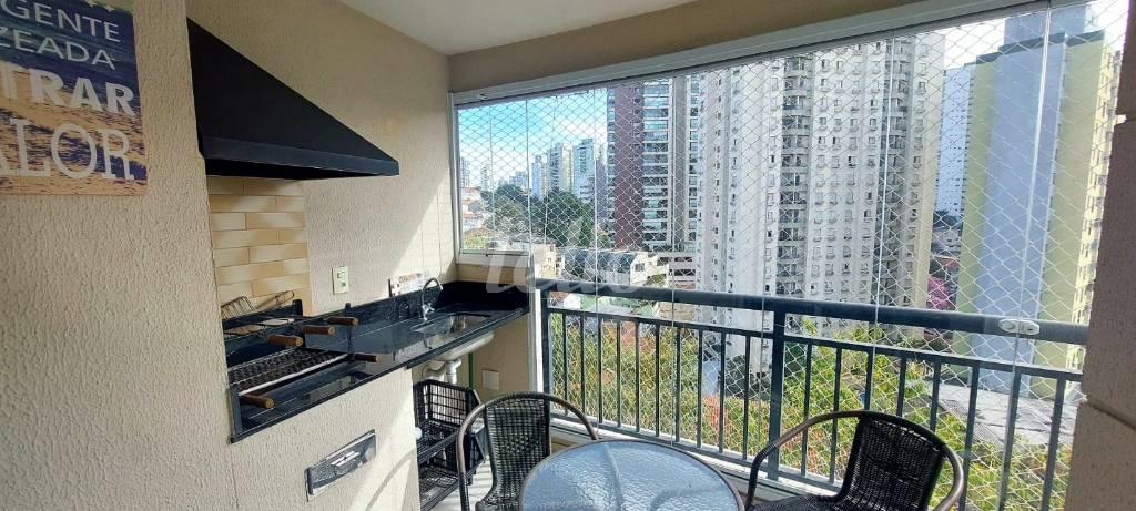 VARANDA GOURMET de Apartamento à venda, Padrão com 69 m², 2 quartos e 1 vaga em Chácara Inglesa - São Paulo