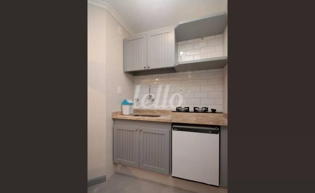 COZINHA de Apartamento para alugar, Padrão com 40 m², 1 quarto e 1 vaga em Higienópolis - São Paulo