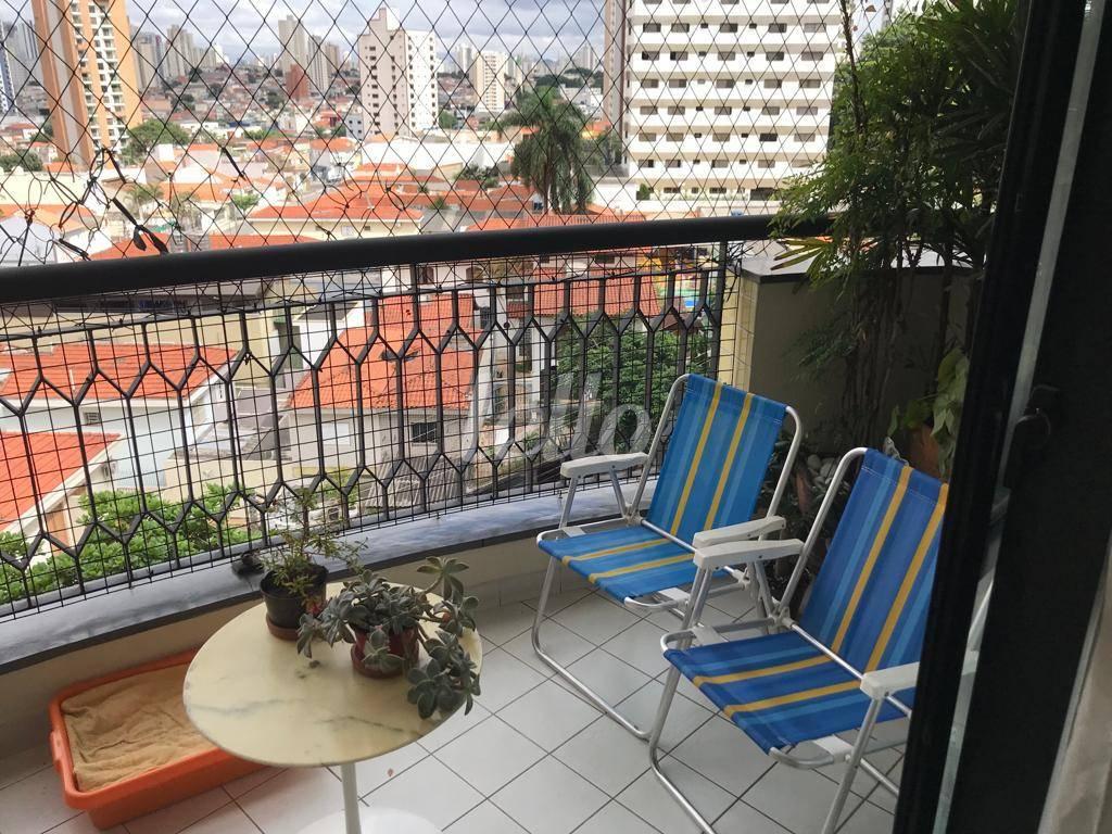 SACADA de Apartamento à venda, Padrão com 87 m², 2 quartos e 2 vagas em Vila Regente Feijó - São Paulo