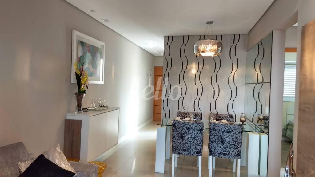 SALA DE JANTAR de Apartamento à venda, Padrão com 63 m², 2 quartos e 1 vaga em Campestre - Santo André