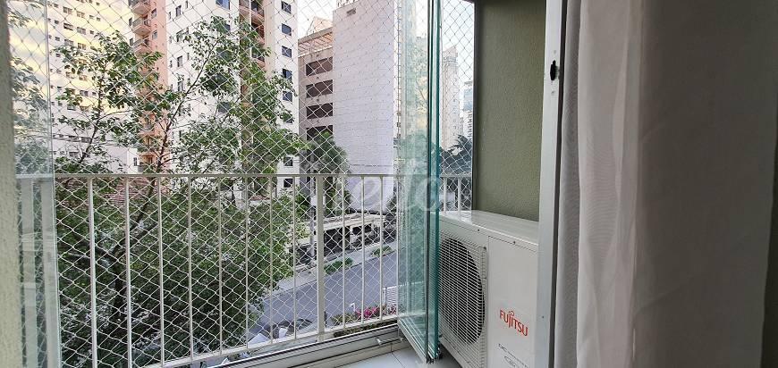 SACADA de Apartamento à venda, Padrão com 57 m², 2 quartos e 1 vaga em Vila Olímpia - São Paulo