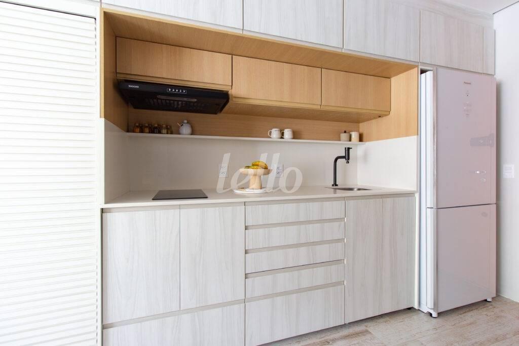 COZINHA de Apartamento à venda, Studio com 30 m², 1 quarto e em Mirandopolis - São Paulo