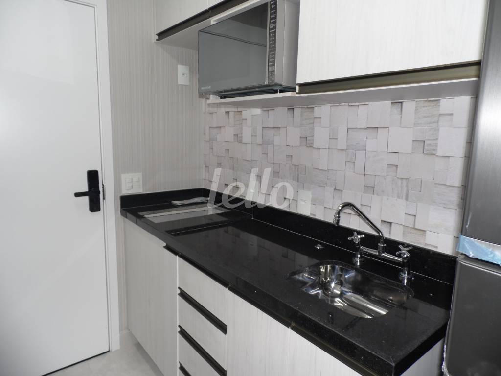 COZINHA de Apartamento para alugar, Studio com 24 m², 1 quarto e 1 vaga em Indianópolis - São Paulo