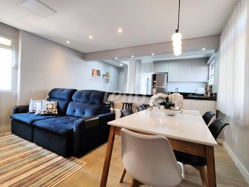 LIVING de Apartamento à venda, Padrão com 77 m², 2 quartos e 1 vaga em Mooca - São Paulo