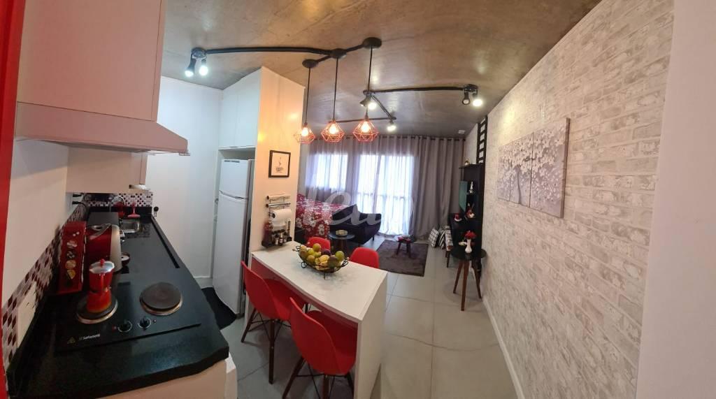 COZINHA de Apartamento à venda, Studio com 36 m², 1 quarto e em Santana - São Paulo