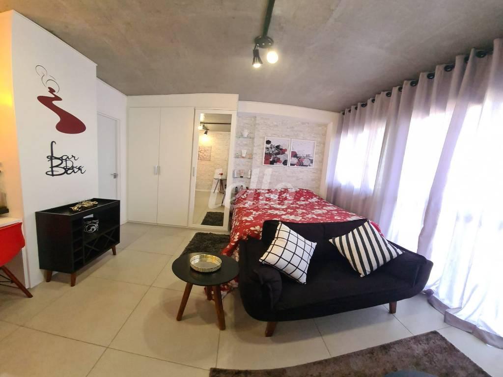 DORMITORIO de Apartamento à venda, Studio com 36 m², 1 quarto e em Santana - São Paulo