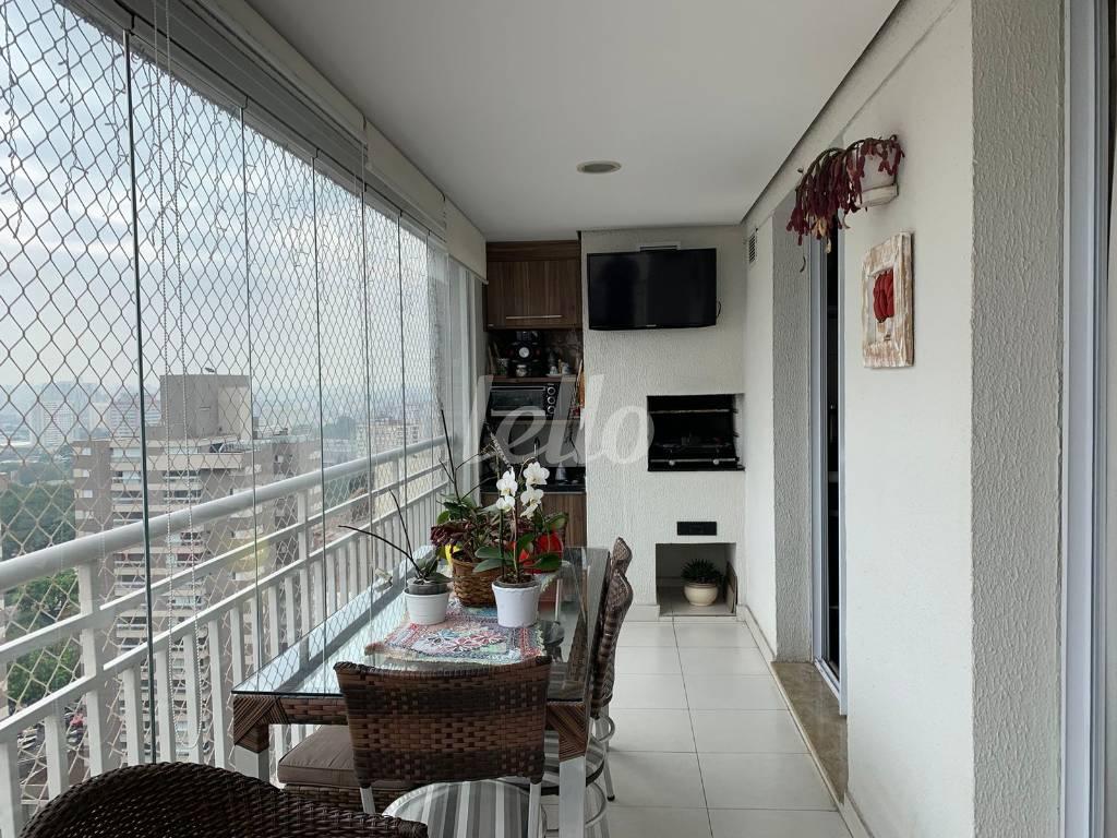 VARANDA GOURMET de Apartamento à venda, Padrão com 112 m², 3 quartos e 2 vagas em Mooca - São Paulo