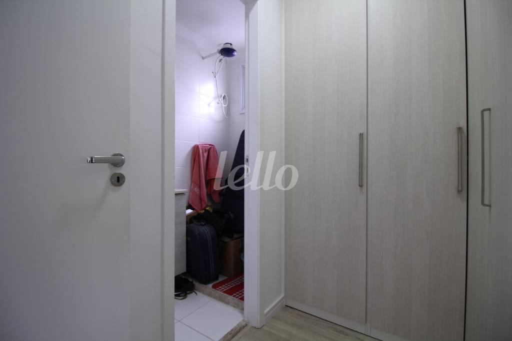 SUÍTE - CLOSET de Apartamento à venda, Padrão com 54 m², 1 quarto e 1 vaga em Vila Prudente - São Paulo