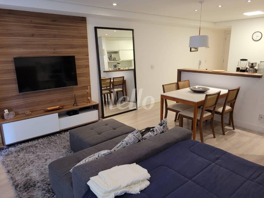 SALA de Apartamento à venda, Flat com 50 m², 1 quarto e 1 vaga em Mooca - São Paulo