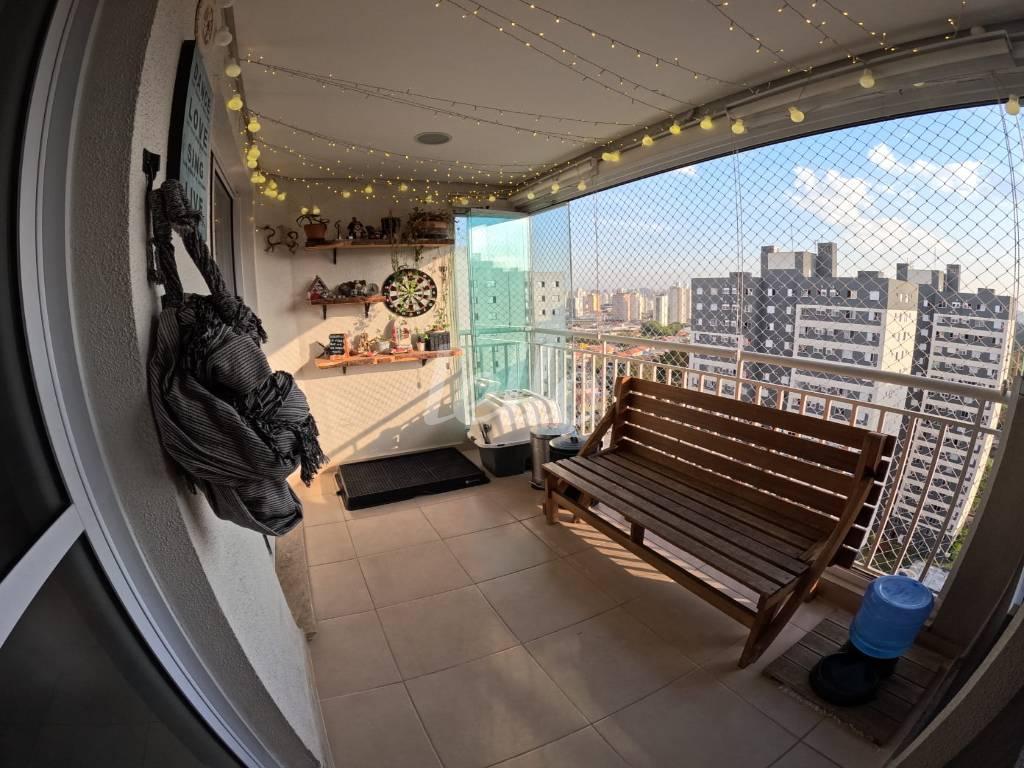 VARANDA de Apartamento à venda, Padrão com 74 m², 2 quartos e 2 vagas em Vila Prudente - São Paulo