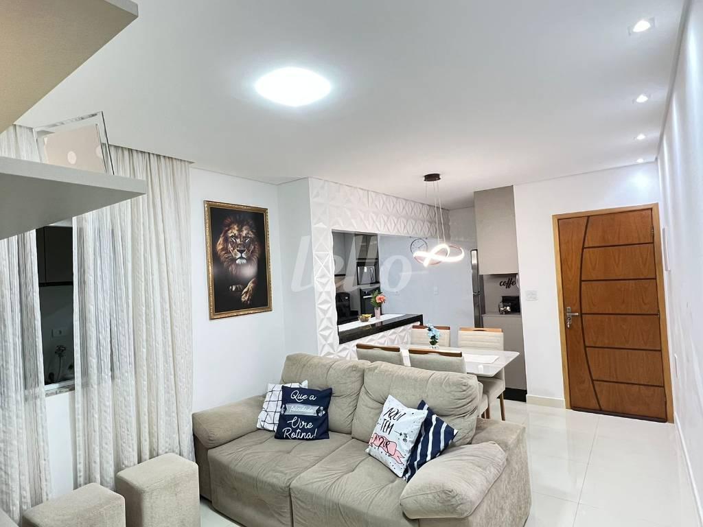 SALA DE ESTAR de Apartamento à venda, Padrão com 84 m², 3 quartos e 2 vagas em Utinga - Santo André