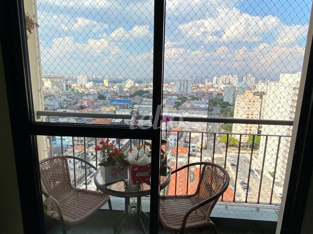 VARANDA de Apartamento à venda, Padrão com 70 m², 3 quartos e 1 vaga em Brás - São Paulo