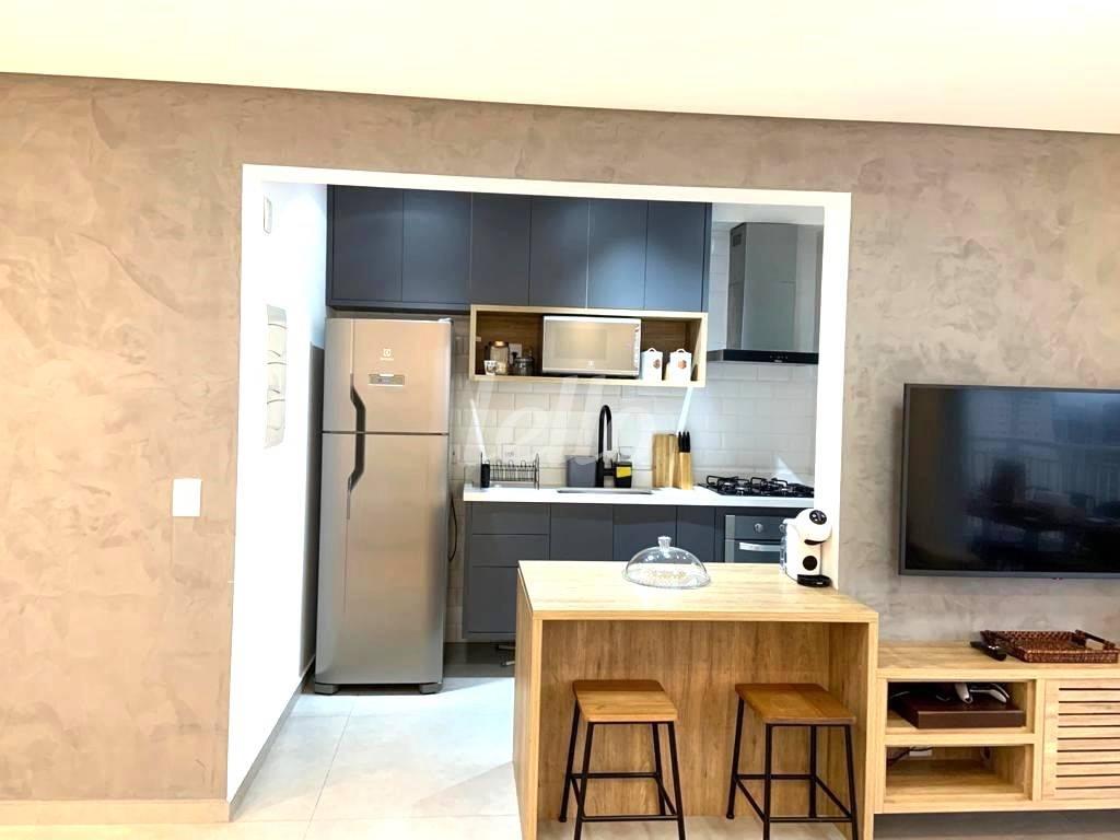 SALA INTEGRADA de Apartamento à venda, Padrão com 63 m², 2 quartos e 2 vagas em Tatuapé - São Paulo