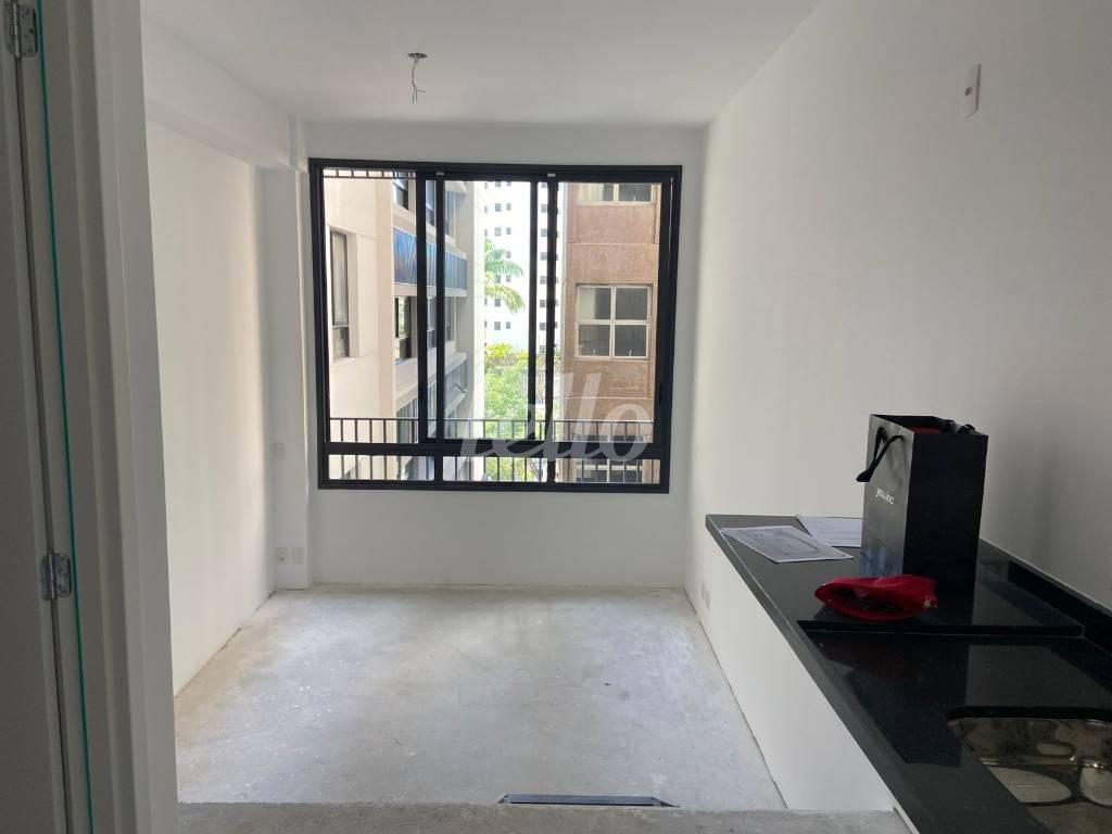 QUARTO/ COZINHA de Apartamento para alugar, Studio com 25 m², 1 quarto e em Perdizes - São Paulo