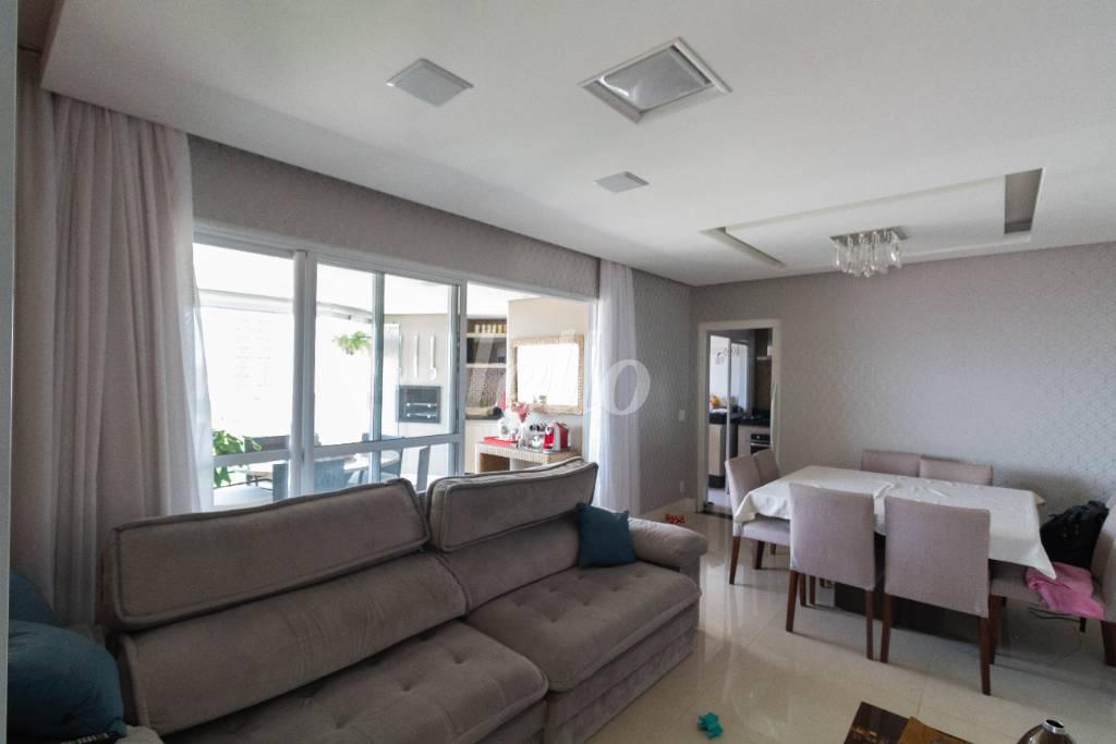 SALA DE JANTAR E ESTAR de Apartamento à venda, Padrão com 109 m², 3 quartos e 2 vagas em Mooca - São Paulo