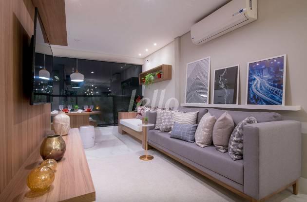SALA DECORADO de Apartamento à venda, Padrão com 84 m², 2 quartos e 1 vaga em Saúde - São Paulo