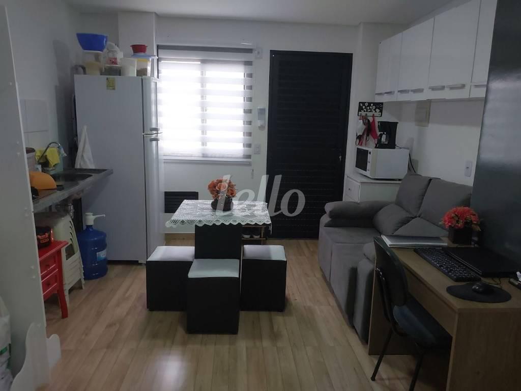 SALA de Apartamento à venda, Studio com 24 m², 1 quarto e 1 vaga em Vila Granada - São Paulo