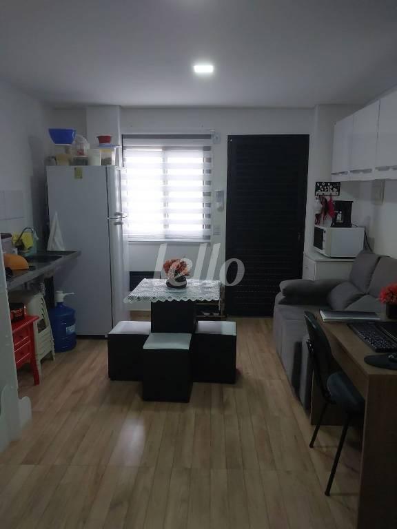 SALA de Apartamento à venda, Studio com 24 m², 1 quarto e 1 vaga em Vila Granada - São Paulo