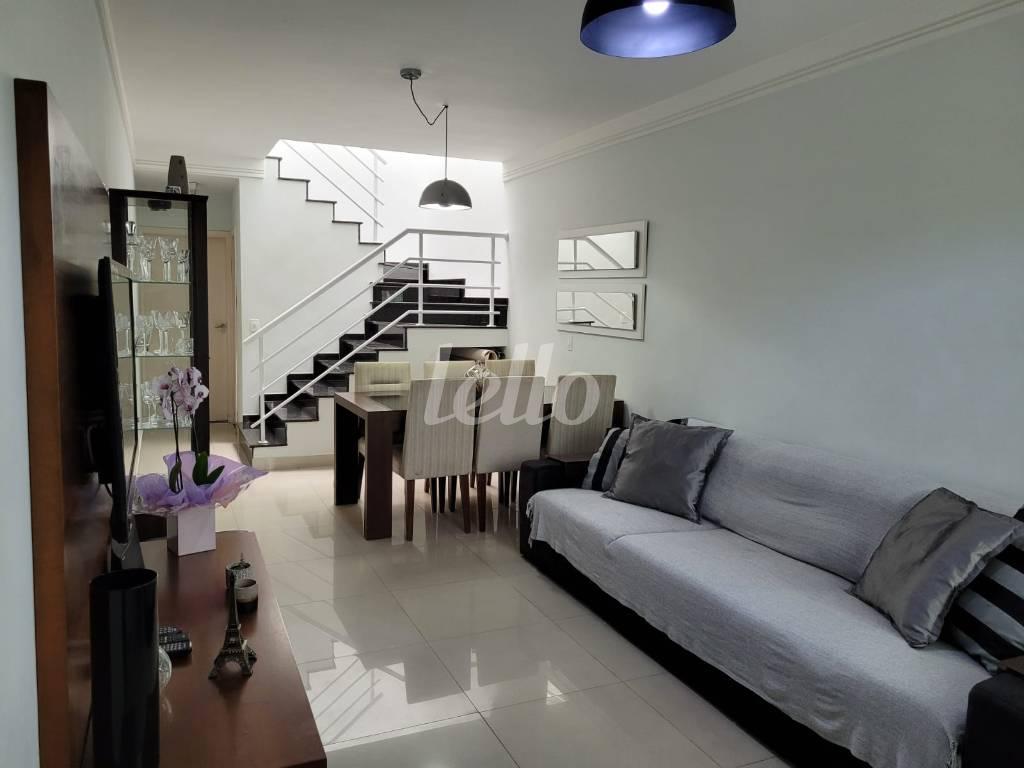 SALA DOIS AMBIENTES de Casa à venda, sobrado com 110 m², 3 quartos e 2 vagas em Vila Lúcia - São Paulo