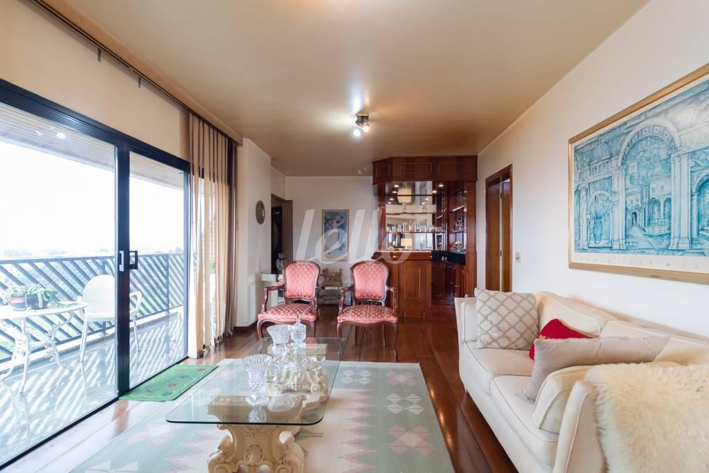 SALA DE ESTAR COM LAREIRA de Apartamento à venda, Padrão com 235 m², 4 quartos e 4 vagas em Penha de França - São Paulo