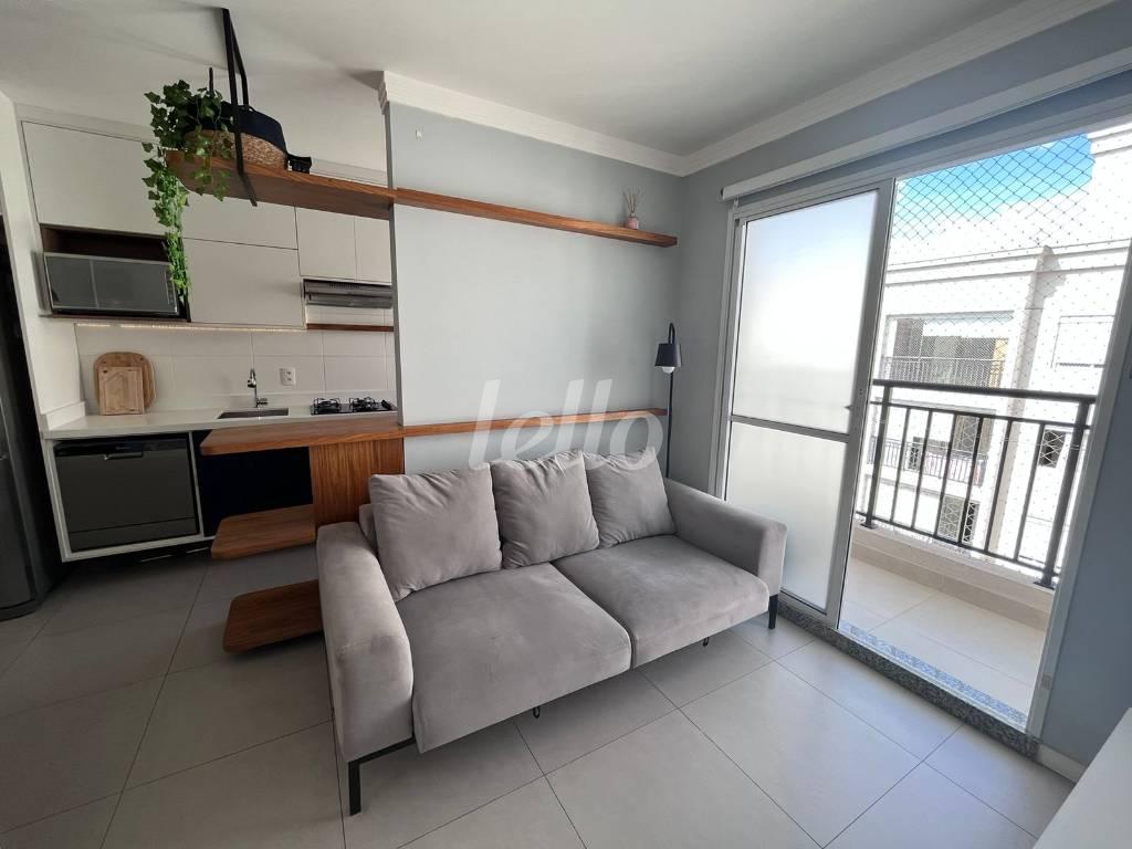 SALA de Apartamento à venda, Padrão com 36 m², 1 quarto e 1 vaga em Brás - São Paulo