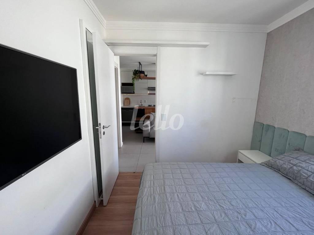 DORMITORIO de Apartamento à venda, Padrão com 36 m², 1 quarto e 1 vaga em Brás - São Paulo