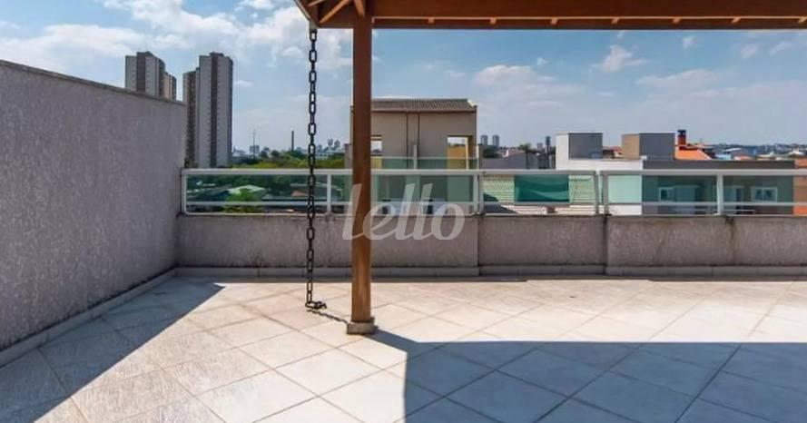 TERRAÇO de Apartamento à venda, cobertura - Padrão com 90 m², 2 quartos e 1 vaga em Vila América - Santo André