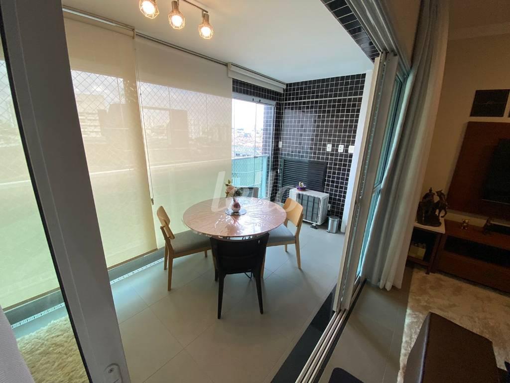 VARANDA de Apartamento à venda, Studio com 55 m², 1 quarto e 2 vagas em Vila Regente Feijó - São Paulo