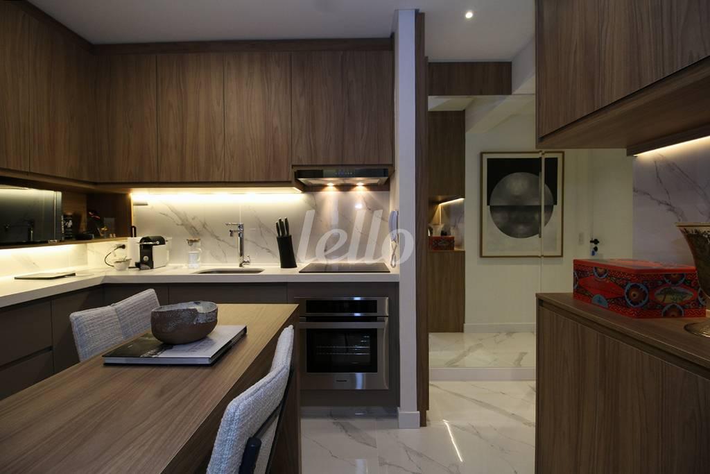 COZINHA de Apartamento à venda, Studio com 50 m², 1 quarto e 1 vaga em Jardim Paulista - São Paulo