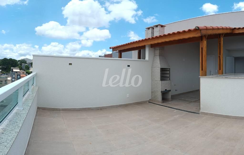 TERRAÇO de Apartamento à venda, Duplex com 77 m², 2 quartos e 1 vaga em Vila Bela Vista - Santo André