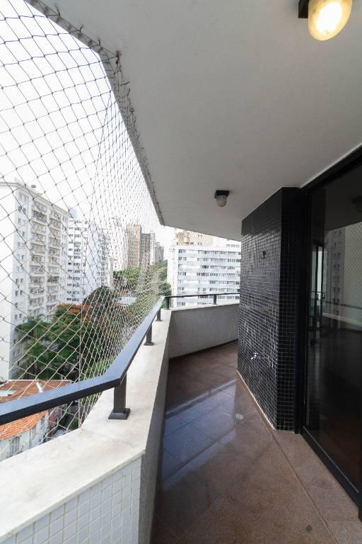 SACADA DA SALA de Apartamento para alugar, Padrão com 250 m², e 3 vagas em Jardim Paulista - São Paulo