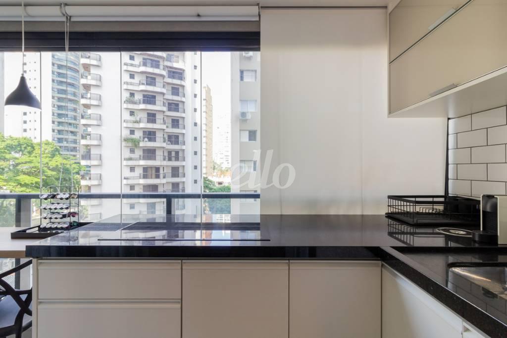 COZINHA de Apartamento à venda, Studio com 38 m², 1 quarto e 1 vaga em Campo Belo - São Paulo