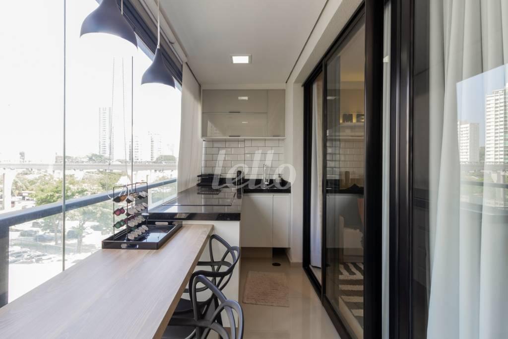 COZINHA de Apartamento à venda, Studio com 38 m², 1 quarto e 1 vaga em Campo Belo - São Paulo